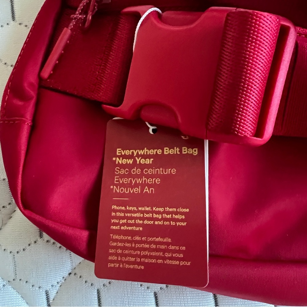 Lululemon Everywhere Belt Bag Lunar New Year Red with Gold detail - Picture 5 of 5